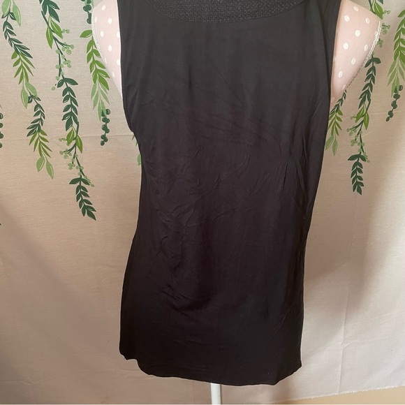 Size M Adrianna Papell Black Flowy Tank Top C2 - Picture 3 of 6